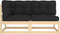 vidaXL - 2-delige - Loungeset - met - kussens - massief - grenenhout