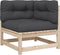 vidaXL - 2-delige - Loungeset - met - kussens - massief - grenenhout
