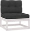 vidaXL - 2-delige - Loungeset - met - kussens - massief - grenenhout - wit