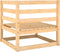 vidaXL - 2-delige - Loungeset - met - kussens - massief - grenenhout