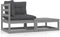 vidaXL - 2-delige - Loungeset - met - kussens - massief - grenenhout - grijs