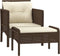 vidaXL - 2-delige - Loungeset - met - kussens - poly - rattan - bruin