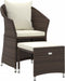 vidaXL - 2-delige - Loungeset - met - kussens - poly - rattan - bruin