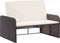 vidaXL - 2-delige - Loungeset - met - kussens - poly - rattan - bruin