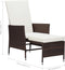 vidaXL - 2-delige - Loungeset - met - kussens - poly - rattan - bruin