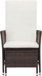 vidaXL - 2-delige - Loungeset - met - kussens - poly - rattan - bruin