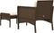 vidaXL - 2-delige - Loungeset - met - kussens - poly - rattan - bruin