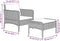 vidaXL - 2-delige - Loungeset - met - kussens - poly - rattan - bruin