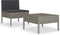 vidaXL - 2-delige - Loungeset - met - kussens - poly - rattan - grijs