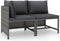 vidaXL - 2-delige - Loungeset - met - kussens - poly - rattan - grijs
