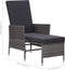 vidaXL - 2-delige - Loungeset - met - kussens - poly - rattan - grijs