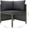 vidaXL - 2-delige - Loungeset - met - kussens - poly - rattan - grijs