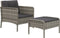 vidaXL - 2-delige - Loungeset - met - kussens - poly - rattan - grijs