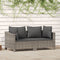 vidaXL - 2-delige - Loungeset - met - kussens - poly - rattan - grijs