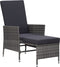 vidaXL - 2-delige - Loungeset - met - kussens - poly - rattan - grijs