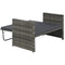vidaXL - 2-delige - Loungeset - met - kussens - poly - rattan - grijs