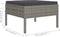 vidaXL - 2-delige - Loungeset - met - kussens - poly - rattan - grijs