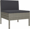 vidaXL - 2-delige - Loungeset - met - kussens - poly - rattan - grijs