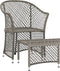 vidaXL - 2-delige - Loungeset - met - kussens - poly - rattan - grijs