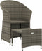 vidaXL - 2-delige - Loungeset - met - kussens - poly - rattan - grijs