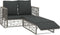 vidaXL - 2-delige - Loungeset - met - kussens - poly - rattan - grijs