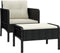 vidaXL - 2-delige - Loungeset - met - kussens - poly - rattan - zwart