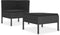 vidaXL - 2-delige - Loungeset - met - kussens - poly - rattan - zwart