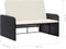 vidaXL - 2-delige - Loungeset - met - kussens - poly - rattan - zwart