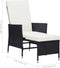 vidaXL - 2-delige - Loungeset - met - kussens - poly - rattan - zwart