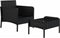 vidaXL - 2-delige - Loungeset - met - kussens - poly - rattan - zwart