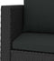 vidaXL - 2-delige - Loungeset - met - kussens - poly - rattan - zwart