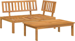 vidaXL - 2-delige - Loungeset - pallet - massief - acaciahout