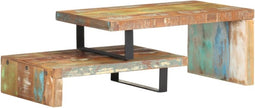 vidaXL - 2-delige - Salontafelset - massief - gerecycled - hout