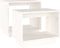vidaXL - 2-delige - Salontafelset - massief - grenenhout - wit