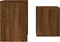 vidaXL - 2-delige - Tafeltjesset - bewerkt - hout - bruin - eikenkleur
