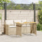 vidaXL - 2-delige - Tuinset - met - kussens - poly - rattan - beige