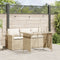 vidaXL - 2-delige - Tuinset - met - kussens - poly - rattan - beige