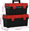 vidaXL - 2 - st - Gereedschapskisten - polypropeen - zwart - en - rood