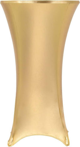 vidaXL - 2 - st - Tafelhoezen - stretch - 80 - cm - goud