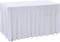 vidaXL - 2 - st - Tafelhoezen - stretch - met - rok - 120x60,5x74 - cm - wit