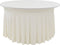 vidaXL - 2 - st - Tafelhoezen - stretch - met - rok - 150x74 - cm - wit