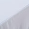 vidaXL - 2 - st - Tafelhoezen - stretch - met - rok - 183x76x74 - cm - wit