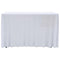 vidaXL - 2 - st - Tafelhoezen - stretch - met - rok - 183x76x74 - cm - wit