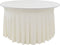 vidaXL - 2 - st - Tafelhoezen - stretch - met - rok - 243x76x74 - cm - wit