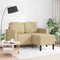 vidaXL - 2-zitsbank - met - chaise - L-vorm - 125 - cm - linnen - lichtgroen - grijs