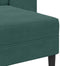 vidaXL - 2-zitsbank - met - chaise - L-vorm - donkergroen - 125 - cm - fluweel