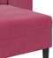 vidaXL - 2-zitsbank - met - chaise - L-vorm - wijnrood - 125 - cm - fluweel