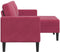 vidaXL - 2-zitsbank - met - chaise - L-vorm - wijnrood - 125 - cm - fluweel