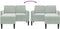 vidaXL - 2-zitsbank - met - ligstoel - L-vormig - lichtgrijs - 125 - cm - fluweel