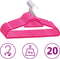 vidaXL - 20-delige - Kledinghangerset - anti-slip - fluweel - roze